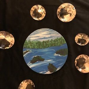 Artsy Handmade & Hand Designed Colorful Plate